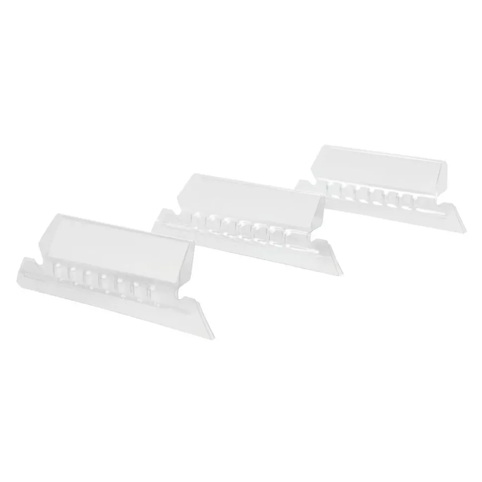 Plastic Tabs, 2", 1/5 Cut, Clear, Pack of 25