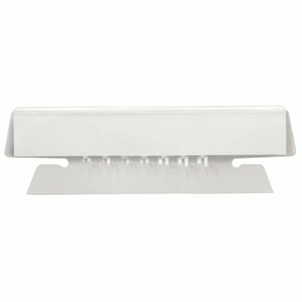 Plastic Tabs, 2", 1/5 Cut, Clear, Pack of 25