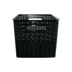 Plastic Weave Bin, Large Size, Black