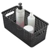 Plastic Weave Bookshelf Bin, Small Size, Black