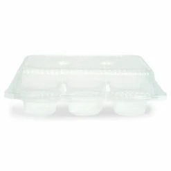 Plastifar Bakery Containers, Muffin/Cupcake, 7.25 x 9.88 x 3.13, Clear, 250/Carton