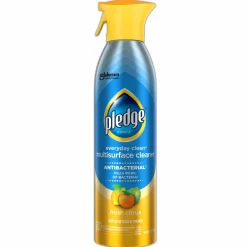 Pledge Multi Surface Antibacterial Everyday Cleaner, Citrus Scent, 9.7 oz Aerosol Spray, 6/Carton