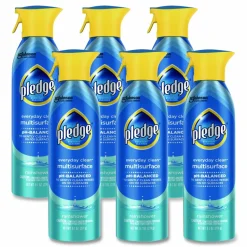 Pledge Multi-Surface Everyday, Rainshower Scent, 9.7 oz Aerosol Spray, 6/Carton
