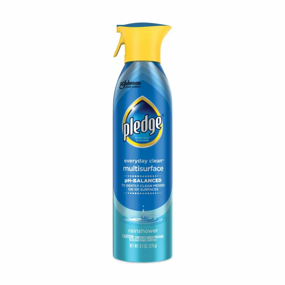 Pledge Multi-Surface Everyday, Rainshower Scent, 9.7 oz Aerosol Spray, 6/Carton