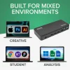 Plugable USB C Triple Display Docking Station | 100W PD, 3x HDMI (1x 4K 30Hz, 2x 1080p 60Hz), 6x USB 5Gbps Ports