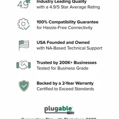 Plugable USB 3.0 Universal Laptop Docking Station for Windows and Mac