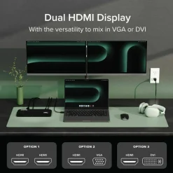 Plugable USB 3.0 Universal Laptop Docking Station for Windows and Mac
