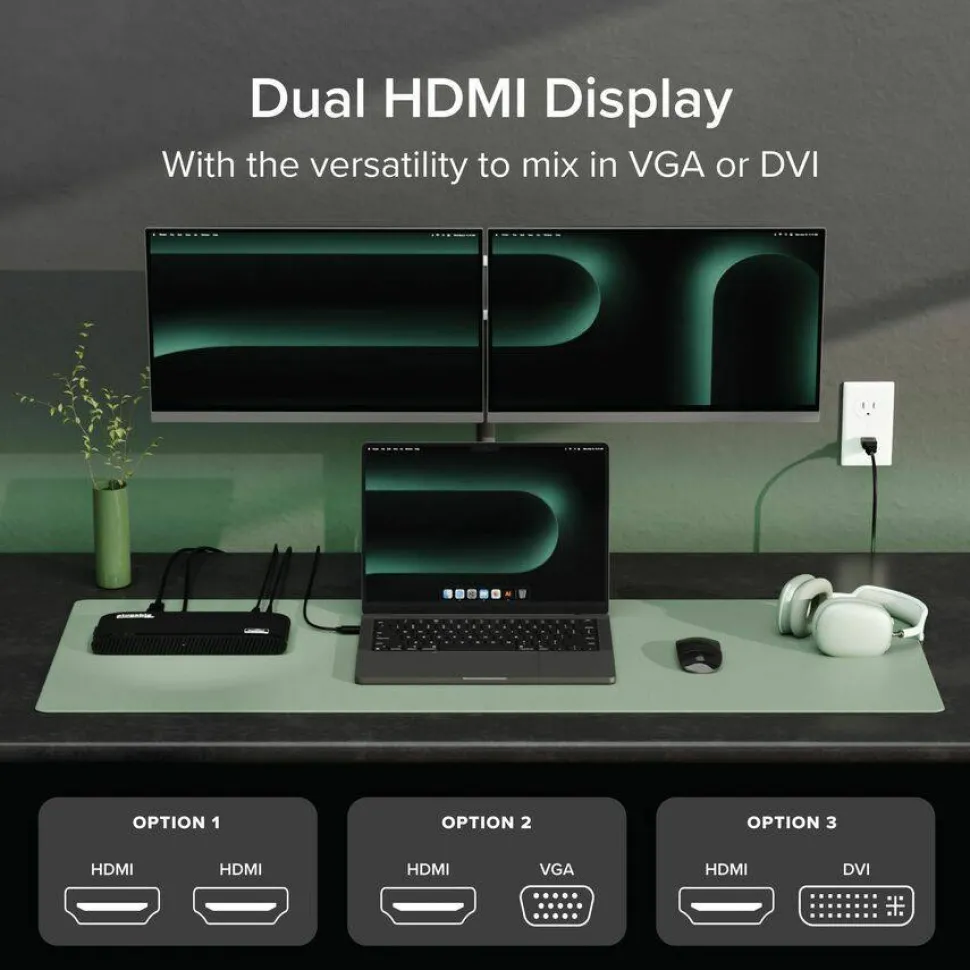 Plugable USB 3.0 Universal Laptop Docking Station for Windows and Mac