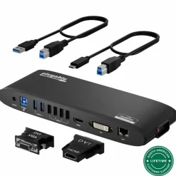 Plugable USB 3.0 Universal Laptop Docking Station for Windows and Mac