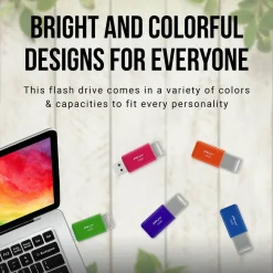PNY USB 2.0 Flash Drive, 32GB, Assorted Colors