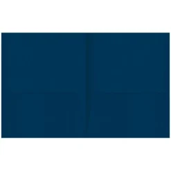 2-Pocket Paper Folders, Dark Blue, Pack of 25