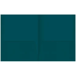 2-Pocket Paper Folders, Teal, Pack Of 25