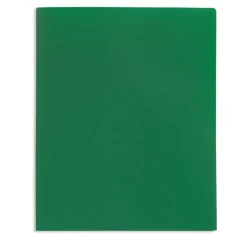 2-Pocket Poly Folders, Letter Size, Assorted Colors, Pack Of 10
