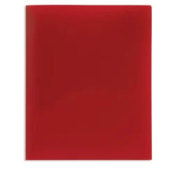2-Pocket Poly Folders, Letter Size, Assorted Colors, Pack Of 10