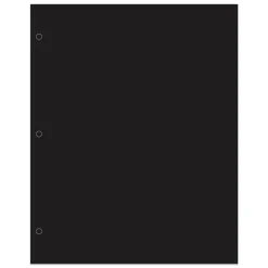 2-Pocket School-Grade Paper Folder, Letter Size, Black