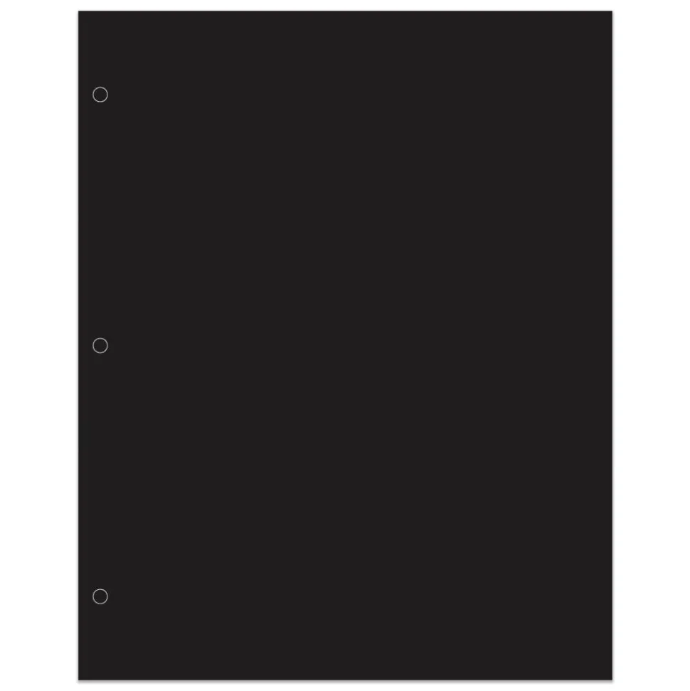 2-Pocket School-Grade Paper Folder, Letter Size, Black