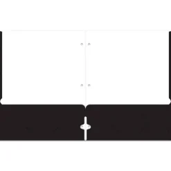 2-Pocket School-Grade Paper Folder, Letter Size, Black