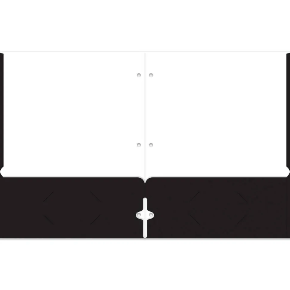 2-Pocket School-Grade Paper Folder, Letter Size, Black