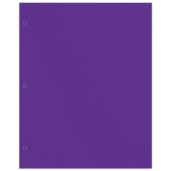 2-Pocket School-Grade Paper Folder, Letter Size, Purple