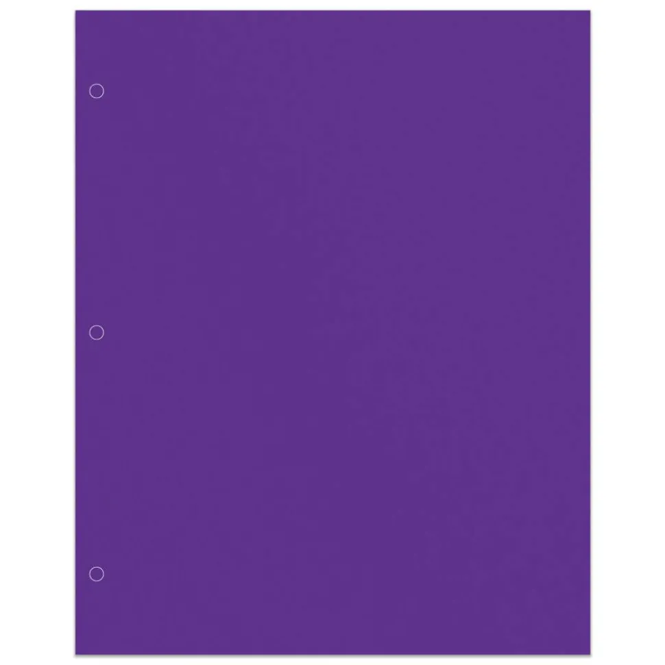 2-Pocket School-Grade Paper Folder, Letter Size, Purple