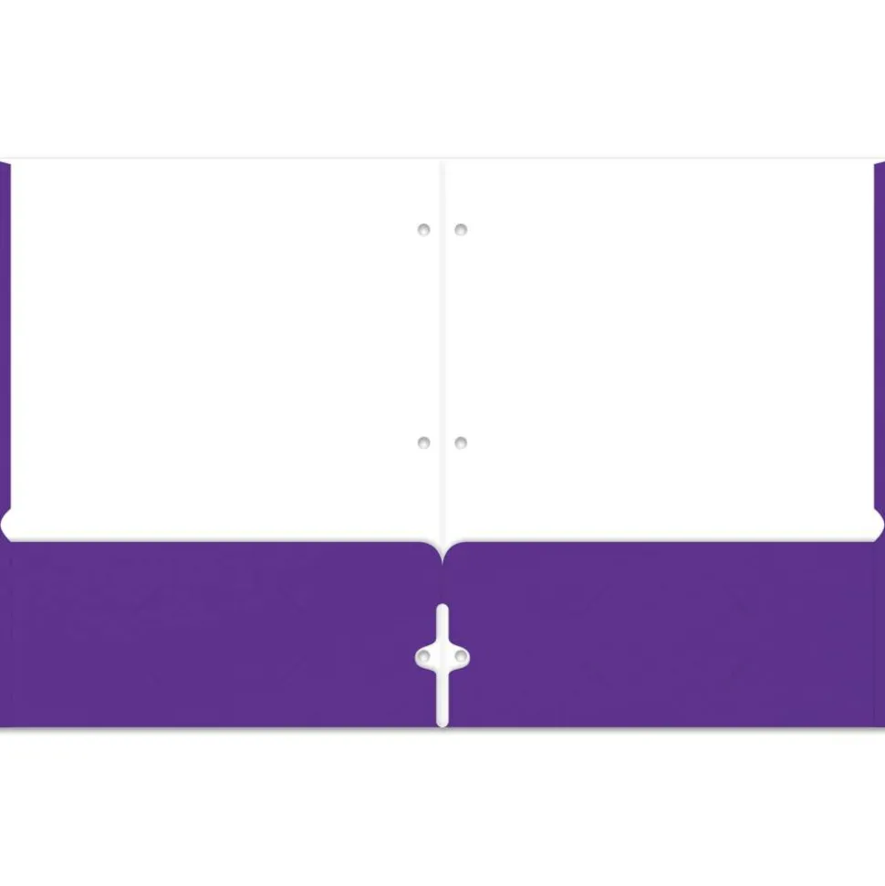 2-Pocket School-Grade Paper Folder, Letter Size, Purple