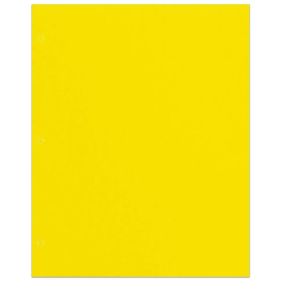 2-Pocket School-Grade Paper Folder, Letter Size, Yellow