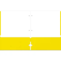 2-Pocket School-Grade Paper Folder, Letter Size, Yellow