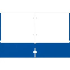 2-Pocket School-Grade Paper Folder, Letter Size, Blue