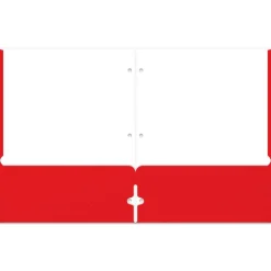 2-Pocket School-Grade Paper Folder, Letter Size, Red