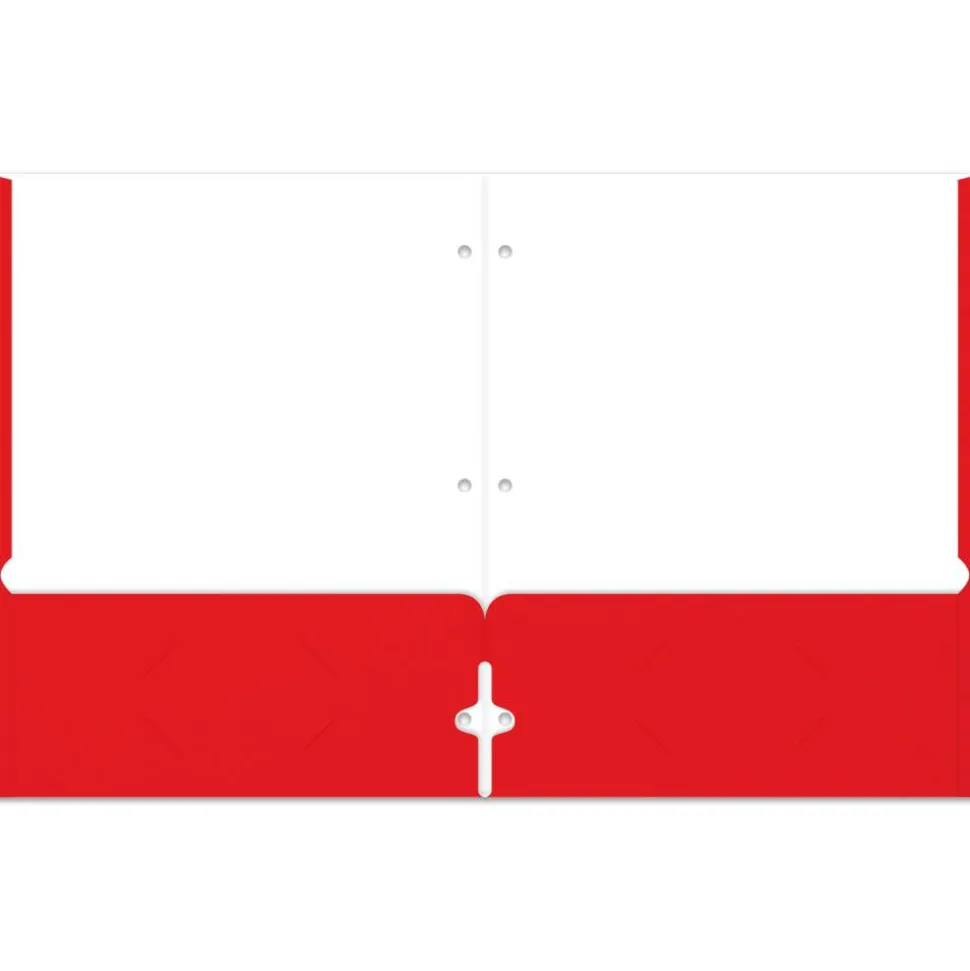 2-Pocket School-Grade Paper Folder, Letter Size, Red