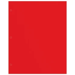 2-Pocket School-Grade Paper Folder, Letter Size, Red