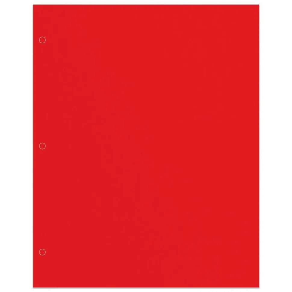 2-Pocket School-Grade Paper Folder, Letter Size, Red