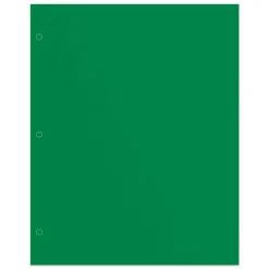 2-Pocket School-Grade Paper Folder, Letter Size, Green