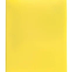 2-Pocket School-Grade Poly Folder with Prongs, Letter Size, Yellow