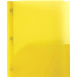 2-Pocket School-Grade Poly Folder with Prongs, Letter Size, Assorted Colors, Pack Of 10