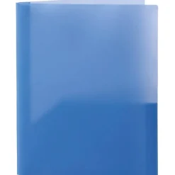 2-Pocket School-Grade Poly Folder with Prongs, Letter Size, Assorted Colors, Pack Of 10