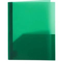 2-Pocket School-Grade Poly Folder with Prongs, Letter Size, Assorted Colors, Pack Of 10