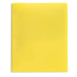 2-Pocket School-Grade Poly Folders With Prongs, 8-1/2
