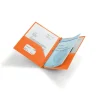 2-Pocket School-Grade Poly Folder with Prongs, Letter Size, Orange