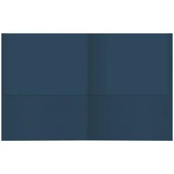 2-Pocket Textured Paper Folders, Dark Blue, Pack Of 25