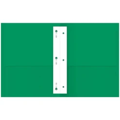 2-Pocket Textured Paper Folders With Prongs, Light Green, Pack Of 10