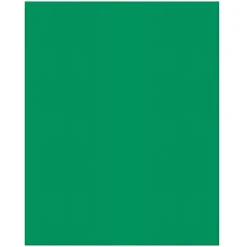 2-Pocket Textured Paper Folders With Prongs, Light Green, Pack Of 10