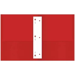 2-Pocket Textured Paper Folders With Prongs, Assorted Colors, Pack Of 25