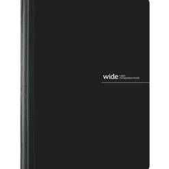 Poly Composition Book, 7-1/2" x 9-3/4", Wide Ruled, 80 Sheets, Black