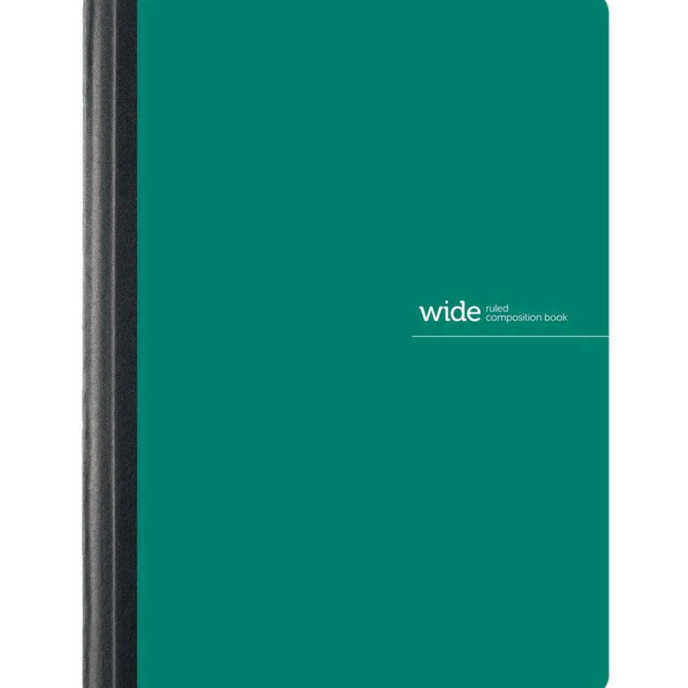 Poly Composition Book, 7-1/2" x 9-3/4", Wide Ruled, 80 Sheets, Green