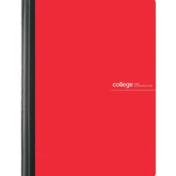 Poly Composition Book, 7-1/2" x 9-3/4", College Ruled, 80 Sheets, Red