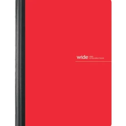 Poly Composition Book, 7-1/2" x 9-3/4", Wide Ruled, 80 Sheets, Red