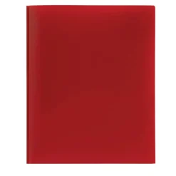 Poly 2-Pocket Portfolio With Fasteners, Red