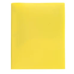 Poly 2-Pocket Portfolio With Fasteners, Yellow