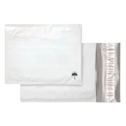 Poly Bubble Mailer, Size #0, 6" x 9", White